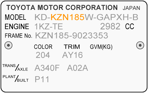 KZN185 Chassis Plate